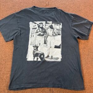 Cheech & Chong Up In Smoke Movie Graphic T-Shirt Mens Large Black Faded Vintage